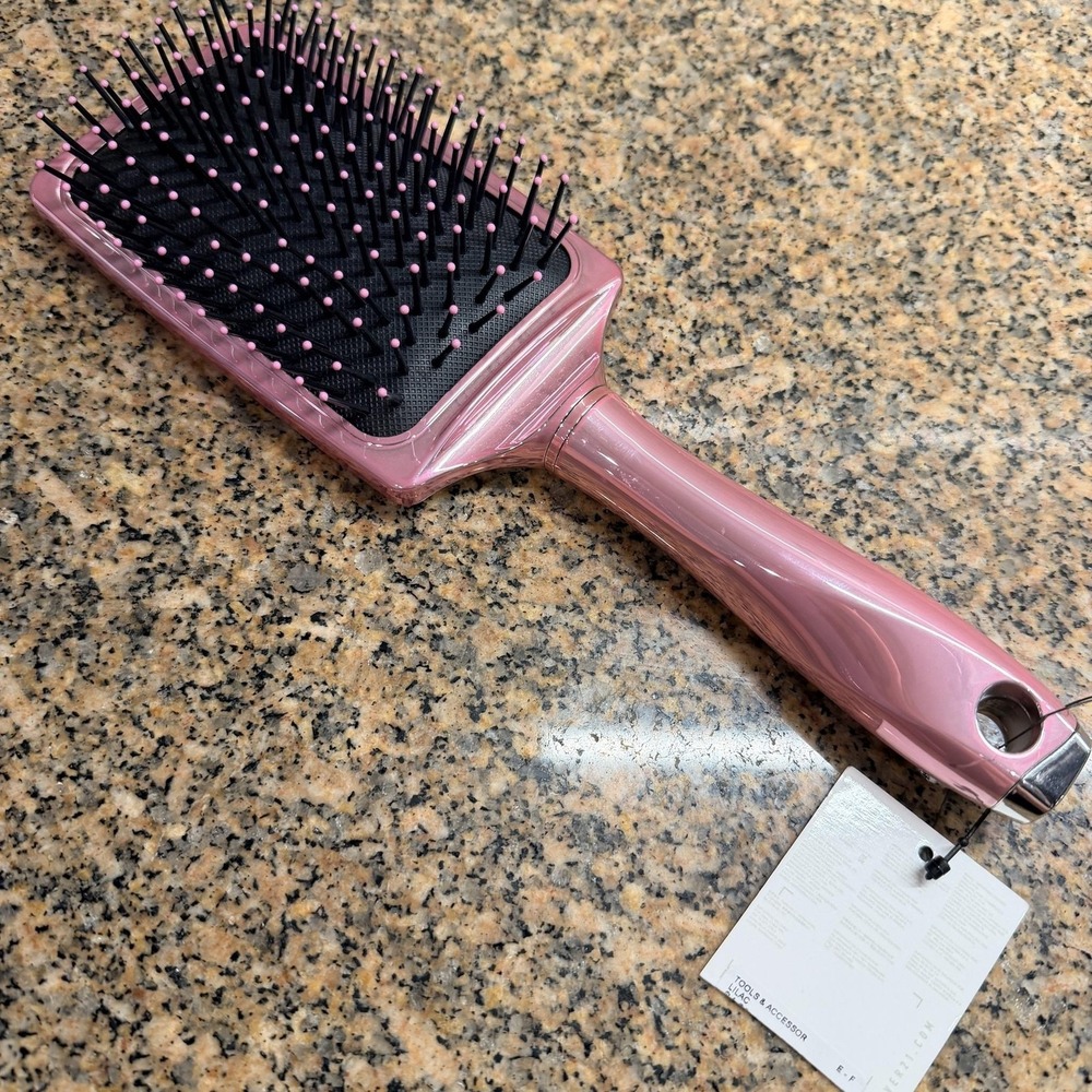 Forever 21 Lilac Paddle Hair Brush Purple Soft Pin Nylon Bristle Tool Detangling